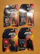 Star Wars action figurines in original blister packs (4)