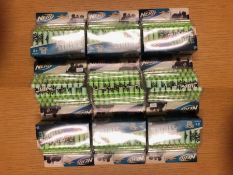 Nine blister packs of Zombie Strike Nerf gun foam bullets