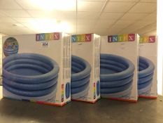 Four boxed inflatable garden paddling pool by Intes approx 1.68 metres by 38 cm