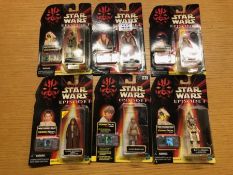 Star Wars Hasbro action figures in original blister packs each with special comm tec chip, "Now