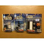 Star Wars - 3 Hasbro figurine sets in original blister packs