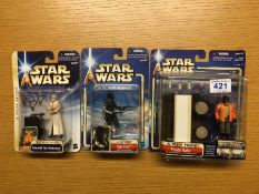 Star Wars - 3 Hasbro figurine sets in original blister packs