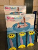 Six boxed soft side pool Sun Club paddling pools