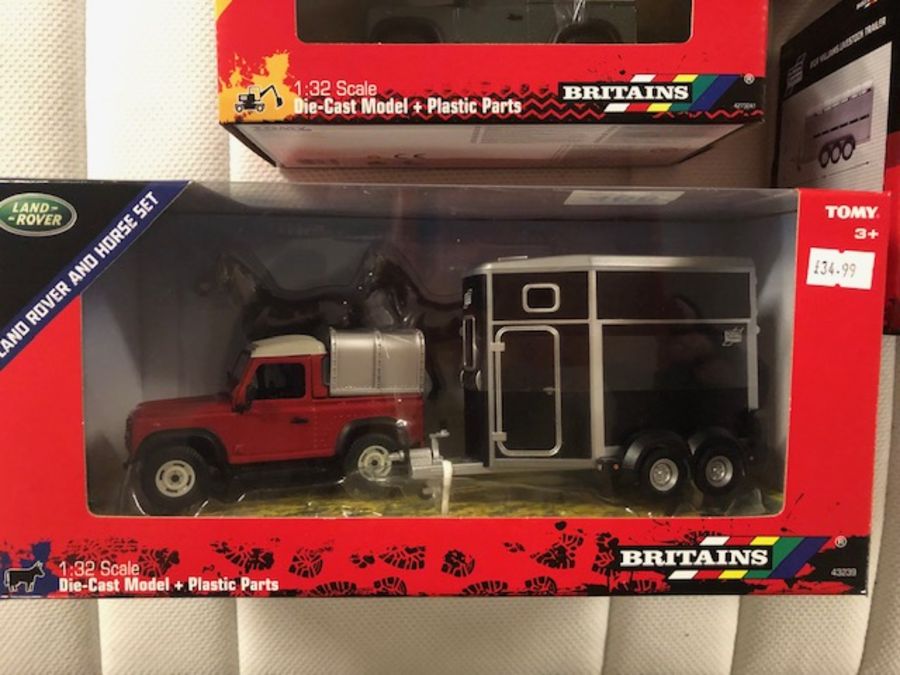 Collection of boxed Britians dye cast model toys to include Land Rovers and trailers (5) - Image 2 of 6
