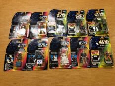 Star Wars collection of ten figurines in original packaging to include Yoda, Luke Skywalker etc