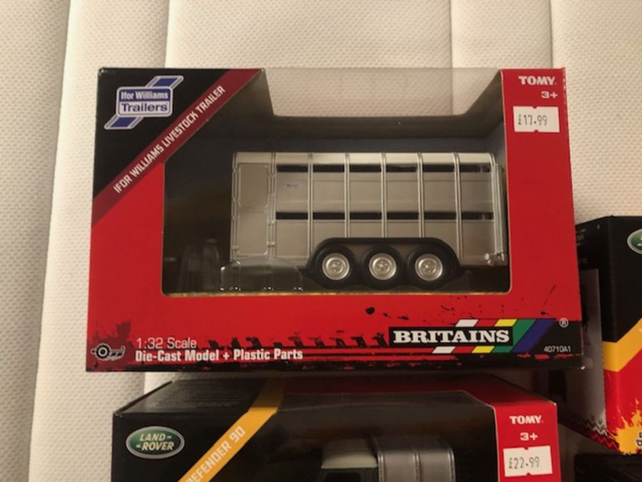 Collection of boxed Britians dye cast model toys to include Land Rovers and trailers (5) - Image 4 of 6