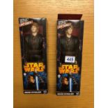 Star Wars two boxed Anakim Sky Walker figurines includes lightsaber
