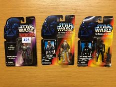 Star Wars three figurine sets in original blister packs