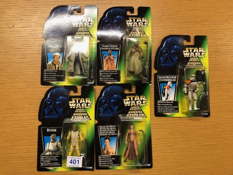 Collection of Star Wars blister pack action figures by Kenner (5)