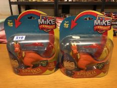 Two Mike the Knight childrens figurines