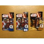 Star Wars figurines by Disney Hasbro in original blister packs (3)