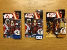 Star Wars figurines by Disney Hasbro in original blister packs (3)