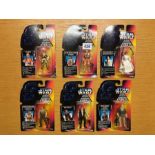 Star Wars action figures in original blister packs (6)