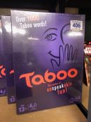 Four boxed wrapped Hasbro Games - "Taboo the Game of Unspeakable Fun", as new