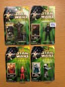 Star Wars Power of the Jedi Hasbro collection 2, figurines in original blister packets (4)