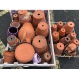 Large collection of vintage terracotta plant pots