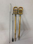 Two vintage shooting sticks and riding crops (4)