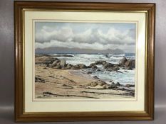 W. RON CAMPBELL (South African, 1930-2012), pastel of a coastal scene, signed lower left, approx