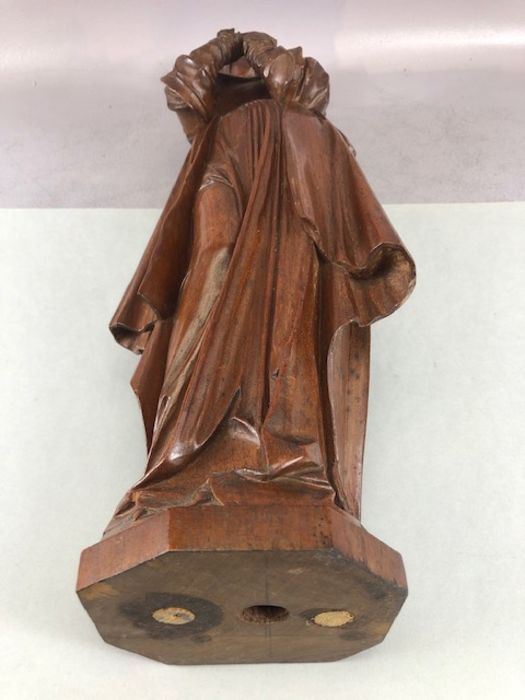 Wooden carved figurine of a religious icon, approx 51cm tall - Image 7 of 8