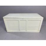 Painted pine wooden chest approx 108cm x 48cm x 53cm