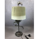 Modern Interiors: large table lamp in the form of a flamingo, approx 63cm tall