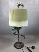 Modern Interiors: large table lamp in the form of a flamingo, approx 63cm tall