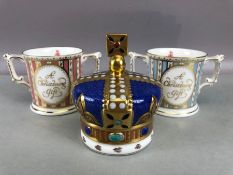 Royal Crown Derby Paperweight, in the form of a Coronation Crown, marked One Hundred Royal Years