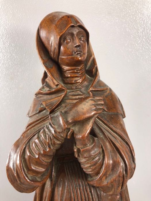 Wooden carved figurine of a religious icon, approx 51cm tall - Image 5 of 8