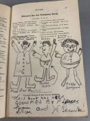 Signed Autographs and annotations, pictures, doodles and poems across many pages by Spike