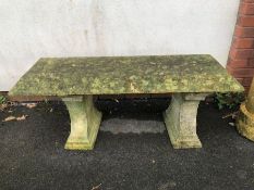 Stone garden bench, approx 120cm in length