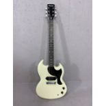 Harley Benton SG Junior electric guitar, in off-white