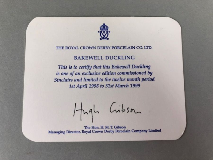 Royal Crown Derby 'Bakewell Duckling' paperweight, exclusive edition commissioned by Sinclairs and - Image 5 of 5