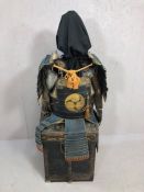 Japanese suit of Armour: Showa period Samurai suit of armour in wooden box