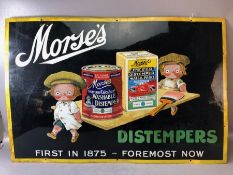 Advertising enamel sign for Morse's Distemper paints approx 92 x 62cm