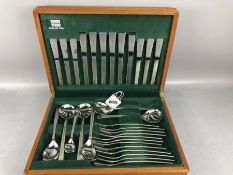 Boxed canteen of Viners 'Studio' pattern stainless steel cutlery, six place settings