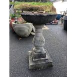 Garden birdbath, approx 55cm in height