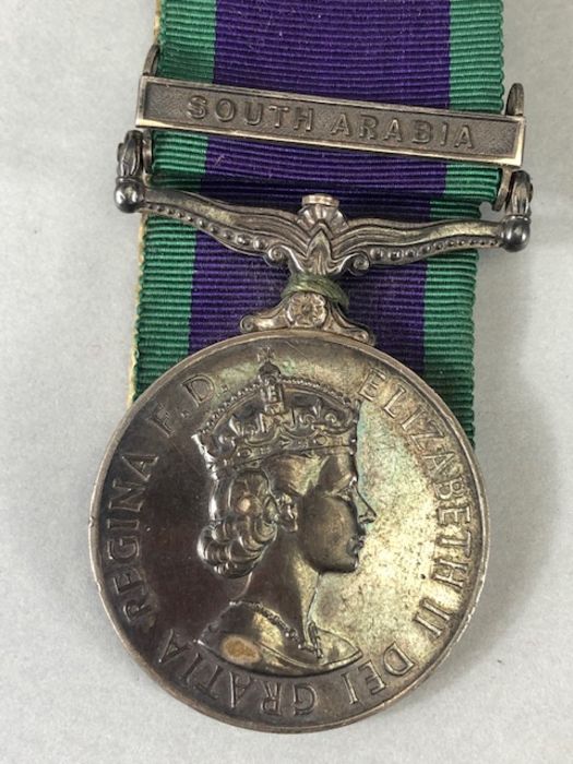General Service Medal with South Arabia bar and ribbon awarded to 23969306 TPR. B. GAJDUS. LG. FOR - Image 3 of 3