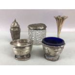 Collection of hallmarked silver items all as found and with total silver weight approx 144g (5)