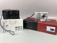 Digital cameras: Panasonic Lumix DMC-TZ80 and a Casio Exilim EX-Z60, both boxed (2)