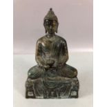 Bronze Buddha or Eastern Deity approx 20cm tall