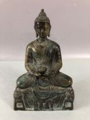 Bronze Buddha or Eastern Deity approx 20cm tall