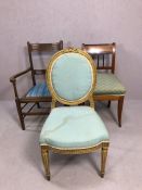 Collection of three antique chairs
