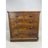 Victorian antique chest of five drawers A/F, approx 107cm x 52cm x 107cm