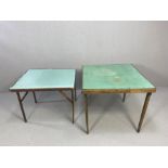 Two folding card tables A/F