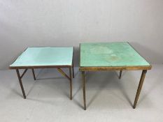 Two folding card tables A/F