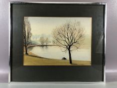 ROSA BRANSON (British b.1933), watercolour of a park scene, signed lower right, approx 33cm x 23cm