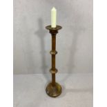 Victorian oak candlestand approx 104cm tall of circular form