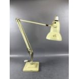 Herbert Terry & Sons Anglepoise lamp with stepped base and cream paintwork