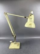 Herbert Terry & Sons Anglepoise lamp with stepped base and cream paintwork