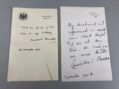 Autographs: On 10, Downing Street, Whitehall headed paper stamped with the Prime Minister seal a